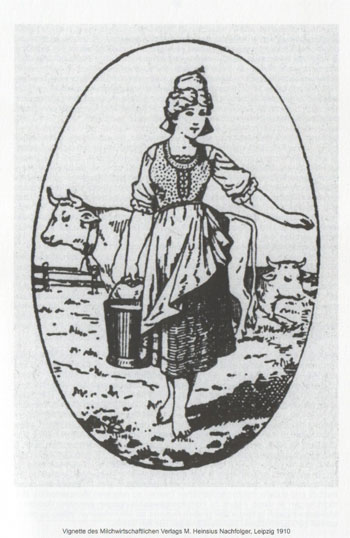 Vignette des Milchwirtschaftlichen Verlags M. Heinsius Nachfolger, Leipzig 1910