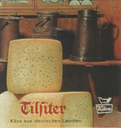 Käsewerbung für deutschen Tilsiter in den 30er Jahren